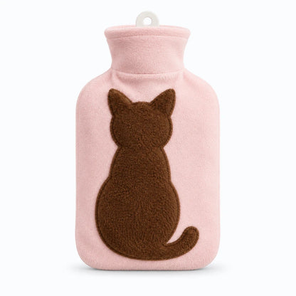 Détail de la poche d'eau épaisse amovible de la bouillotte peluche chat