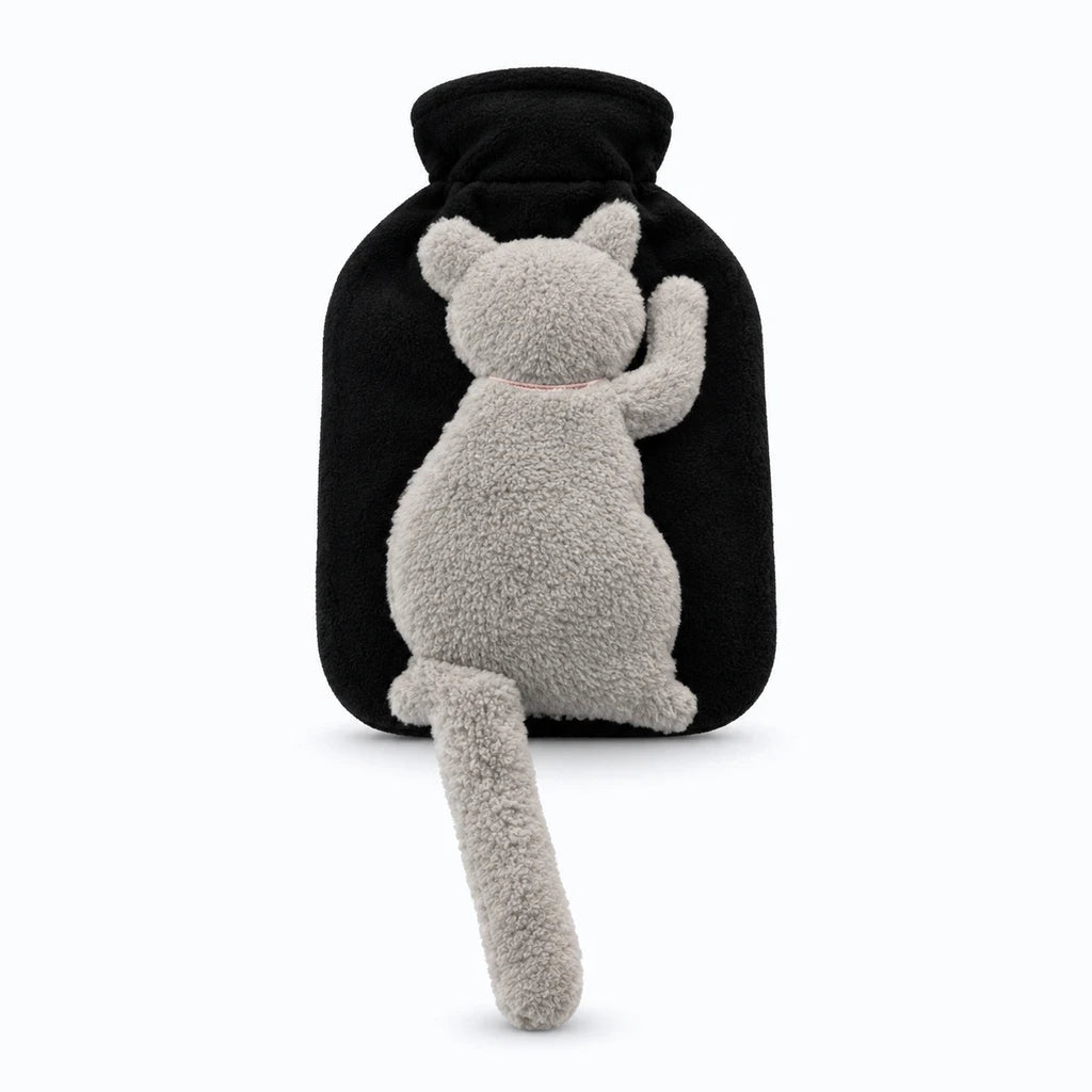 Housse peluche chat détachable de sa poche à eau pour nettoyage facile
