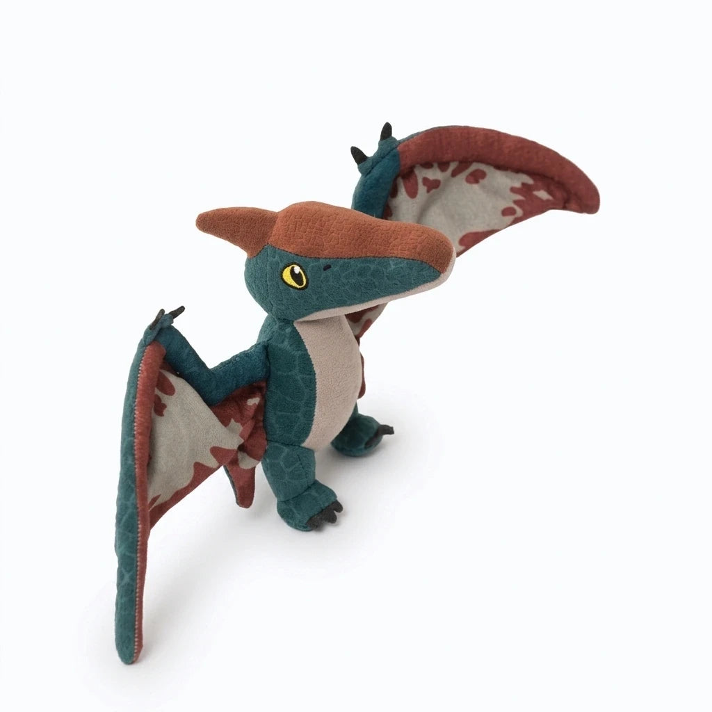 Dinosaure doudou en tissu doux, parfait compagnon de lit ou décoration chambre