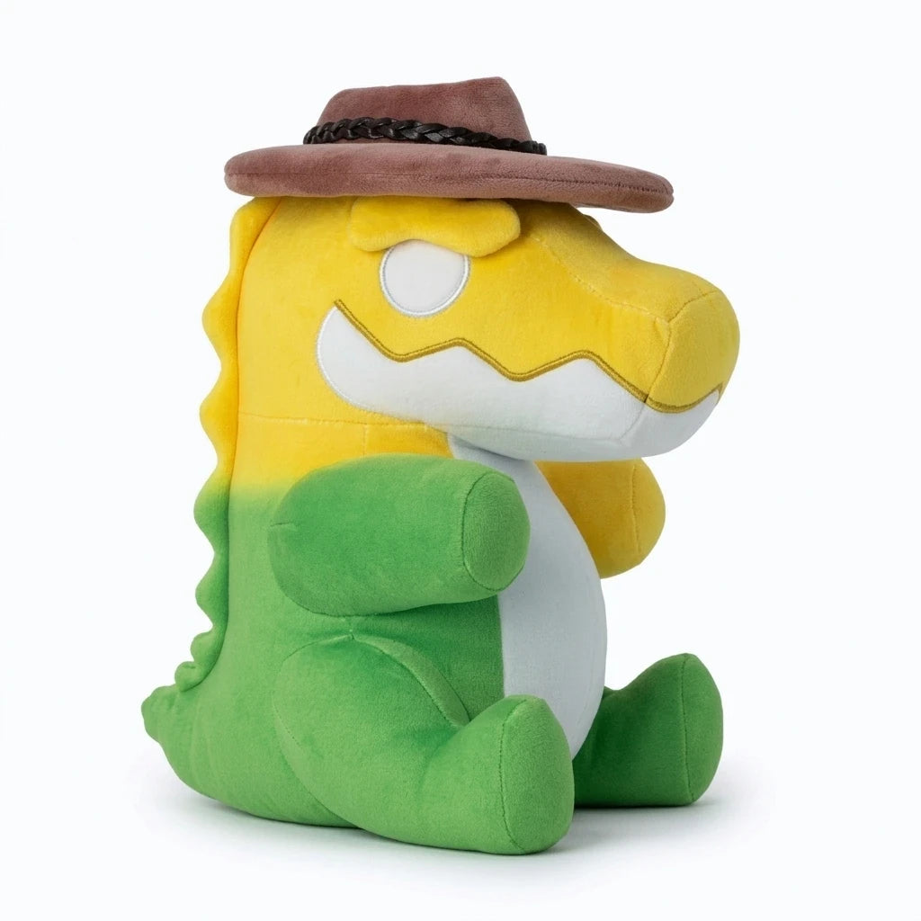 Doudou gaze de coton vert avec silhouette compacte et rembourrée