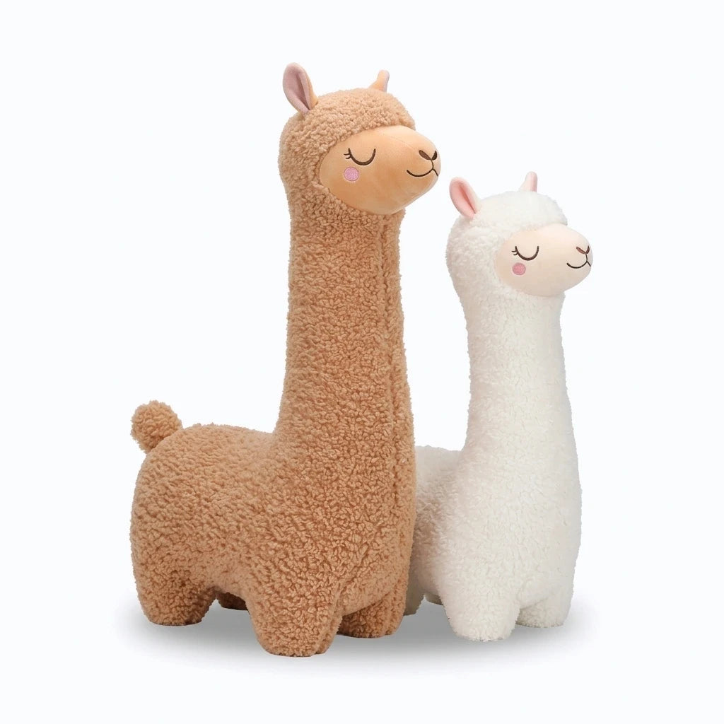 Alpaga en peluche géante moelleuse, idéale comme coussin de détente