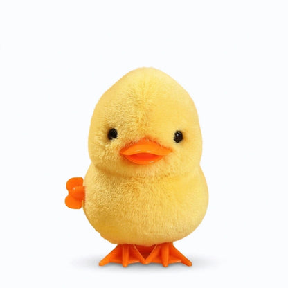Canard en peluche jaune vif, matière moelleuse et douce au toucher