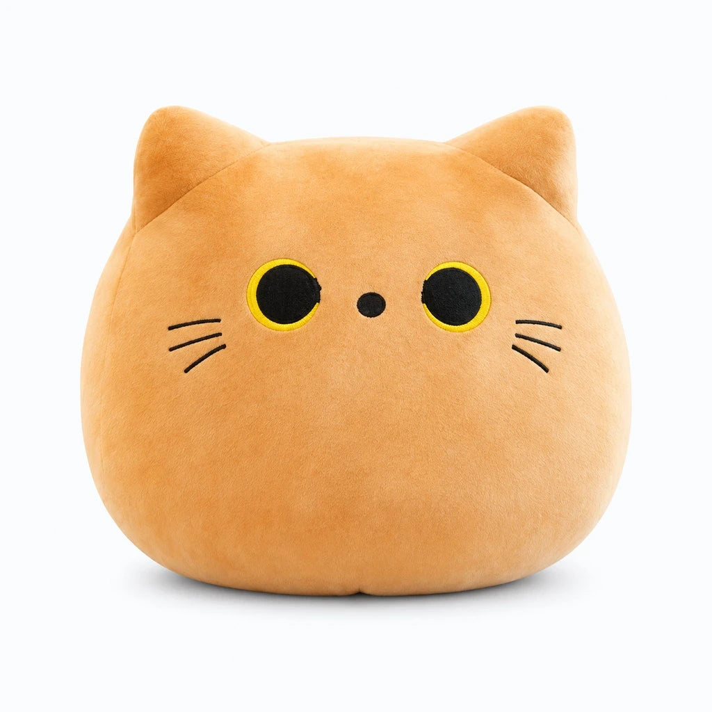 Chat noir peluche vue de détail montrant la matière douce et enveloppante
