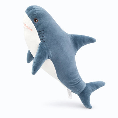 Peluche géante requin au toucher moelleux, idéale comme appui pour se détendre