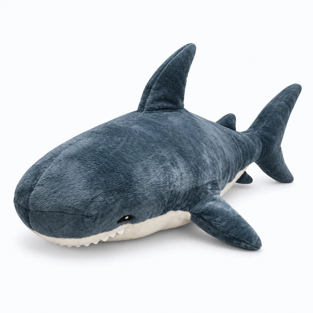 Grande peluche requin avec tissu doux, décoration et compagnon de câlin pour enfant
