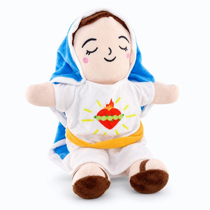 Silhouette douce de peluche Jésus qui respire, conçue pour favoriser la relaxation