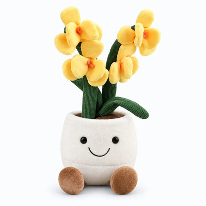 Peluches kawaii colorées empilées sur une étagère, texture souple et douce