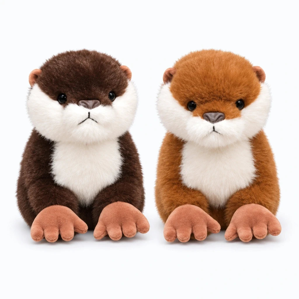Peluches loutre exposée sur une étagère pour la décoration intérieure