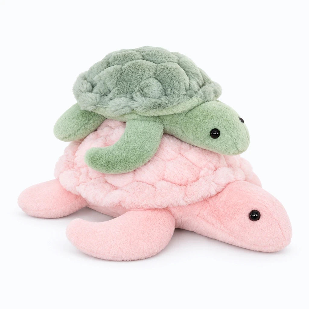 Tortues peluches aux couleurs apaisantes, idéale comme cadeau enfant