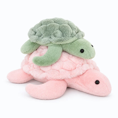 Tortues peluches aux couleurs apaisantes, idéale comme cadeau enfant